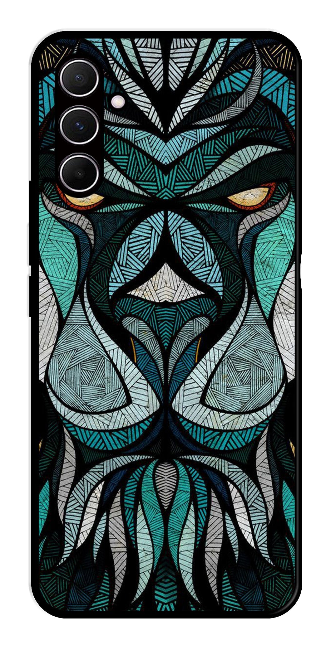 Lion Pattern Metal Mobile Case for Samsung Galaxy A35 5G   (Design No -40)