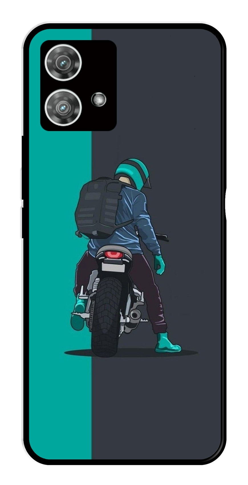 Bike Lover Metal Mobile Case for Moto Edge 40 5G   (Design No -05)