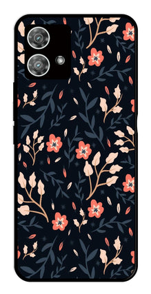 Floral Pattern Metal Mobile Case for Moto Edge 40 5G