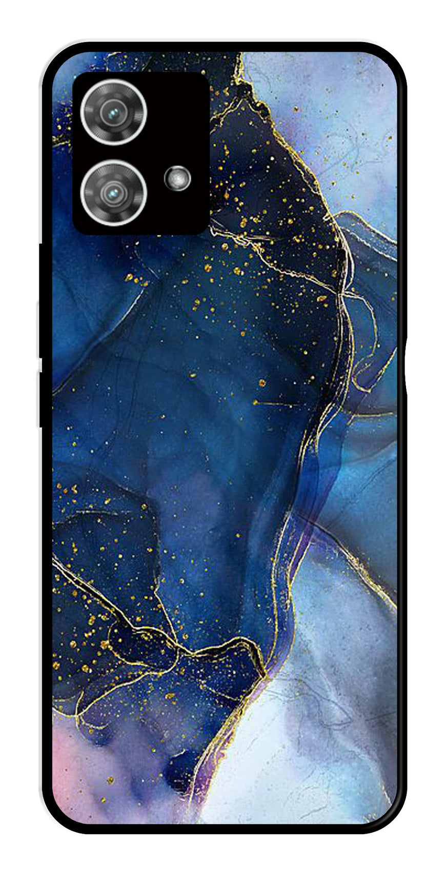 Blue Marble Metal Mobile Case for Moto Edge 40 5G   (Design No -34)