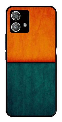 Orange Green Pattern Metal Mobile Case for Moto Edge 40 5G