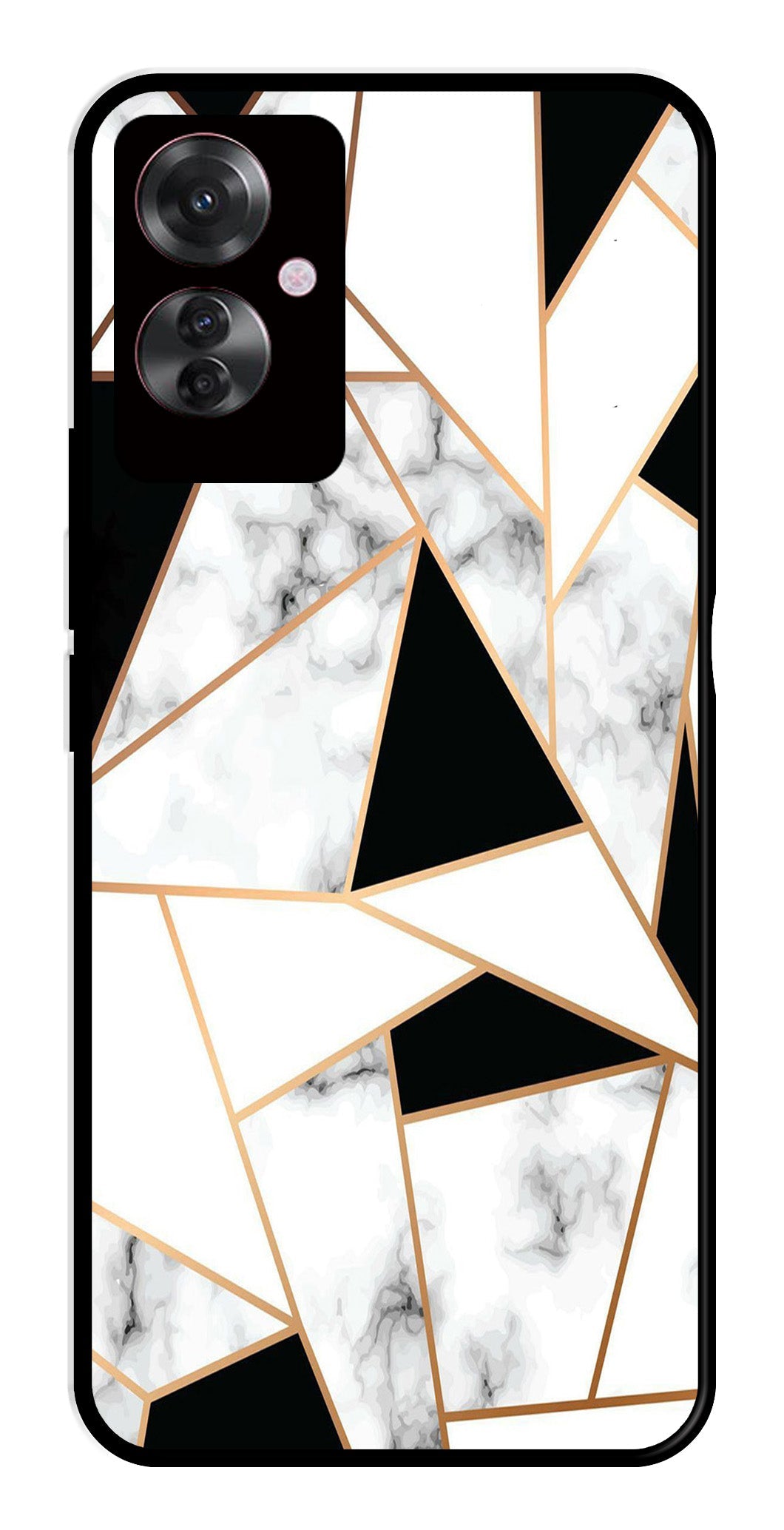 Marble Design2 Metal Mobile Case for Oppo F25 Pro 5G   (Design No -08)