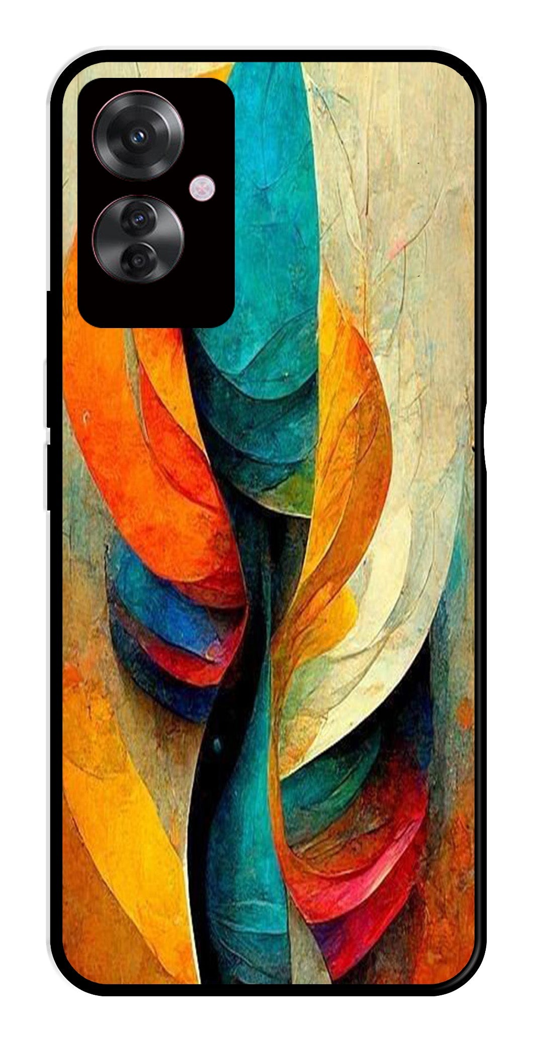 Modern Art Metal Mobile Case for Oppo F25 Pro 5G   (Design No -11)