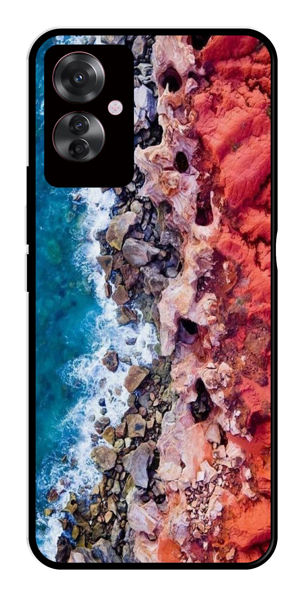 Sea Shore Metal Mobile Case for Oppo F25 Pro 5G   (Design No -18)