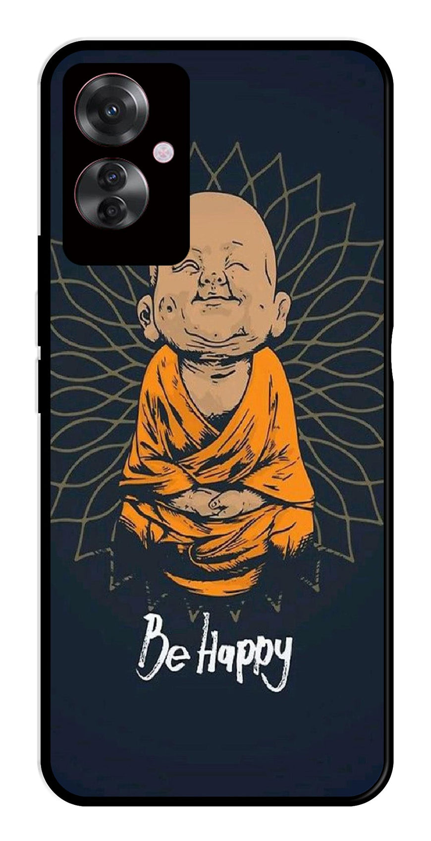 Be Happy Metal Mobile Case for Oppo F25 Pro 5G   (Design No -27)