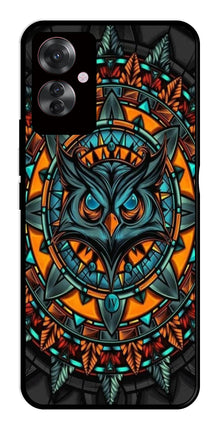 Owl Pattern Metal Mobile Case for Oppo F25 Pro 5G