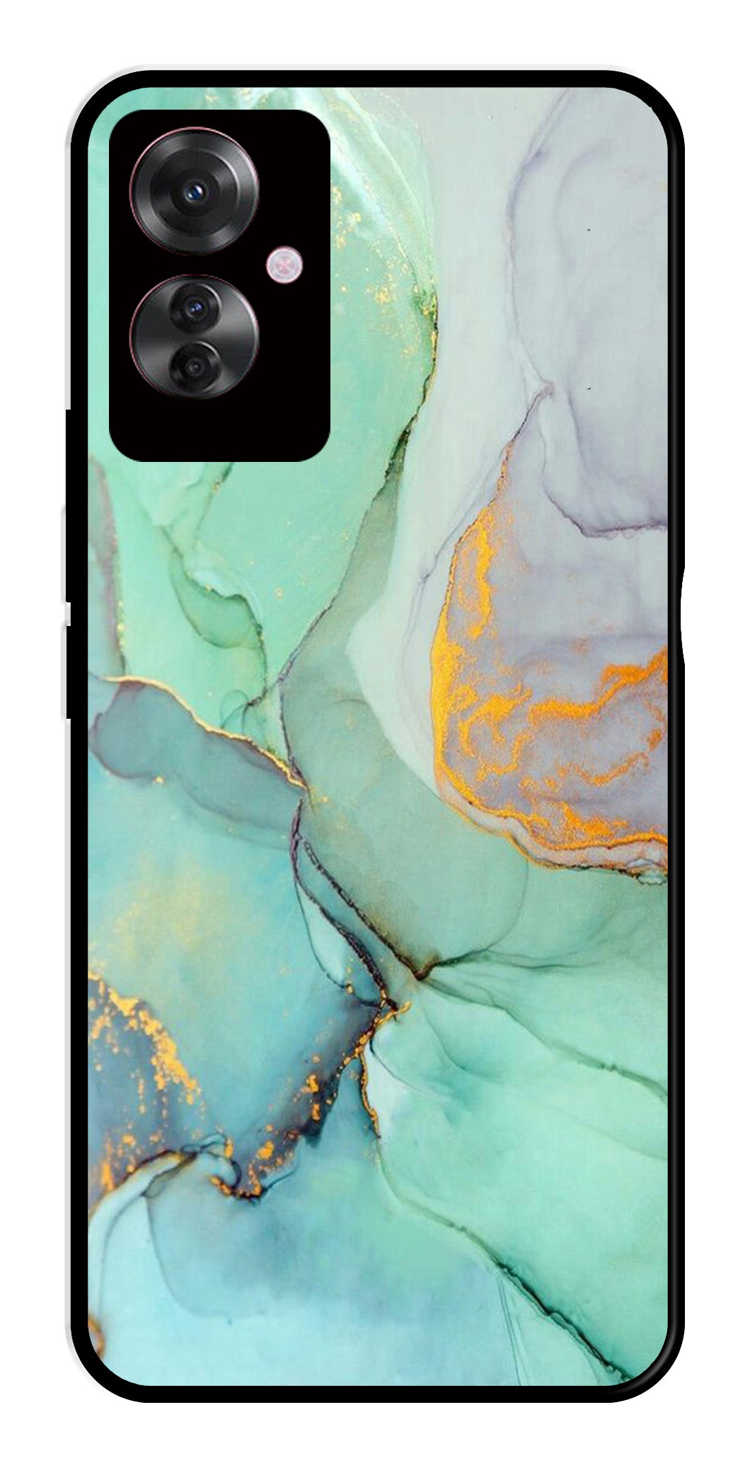 Marble Design Metal Mobile Case for Oppo F25 Pro 5G   (Design No -46)