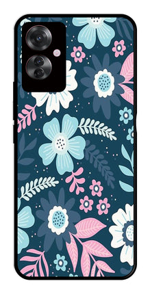 Flower Leaves Design Metal Mobile Case for Oppo F25 Pro 5G