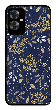 Floral Pattern  Metal Mobile Case for Oppo F25 Pro 5G