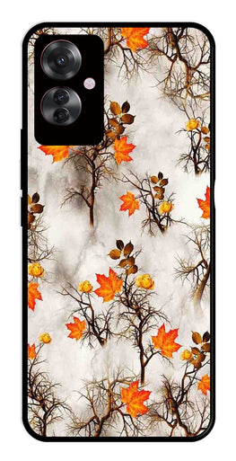 Autumn leaves Metal Mobile Case for Oppo F25 Pro 5G   (Design No -55)