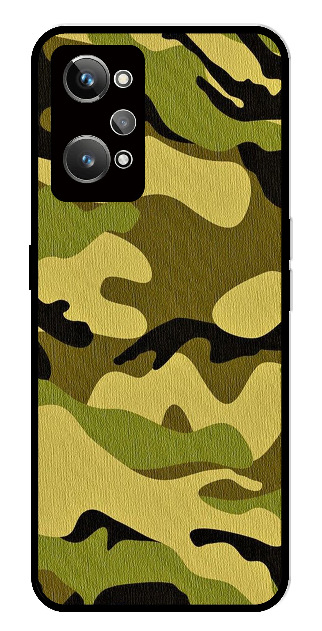 Army Pattern Metal Mobile Case for Realme GT Neo 2   (Design No -35)