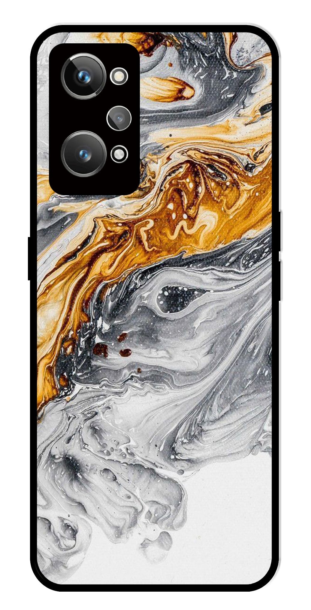 Marble Pattern Metal Mobile Case for Realme GT Neo 2   (Design No -36)