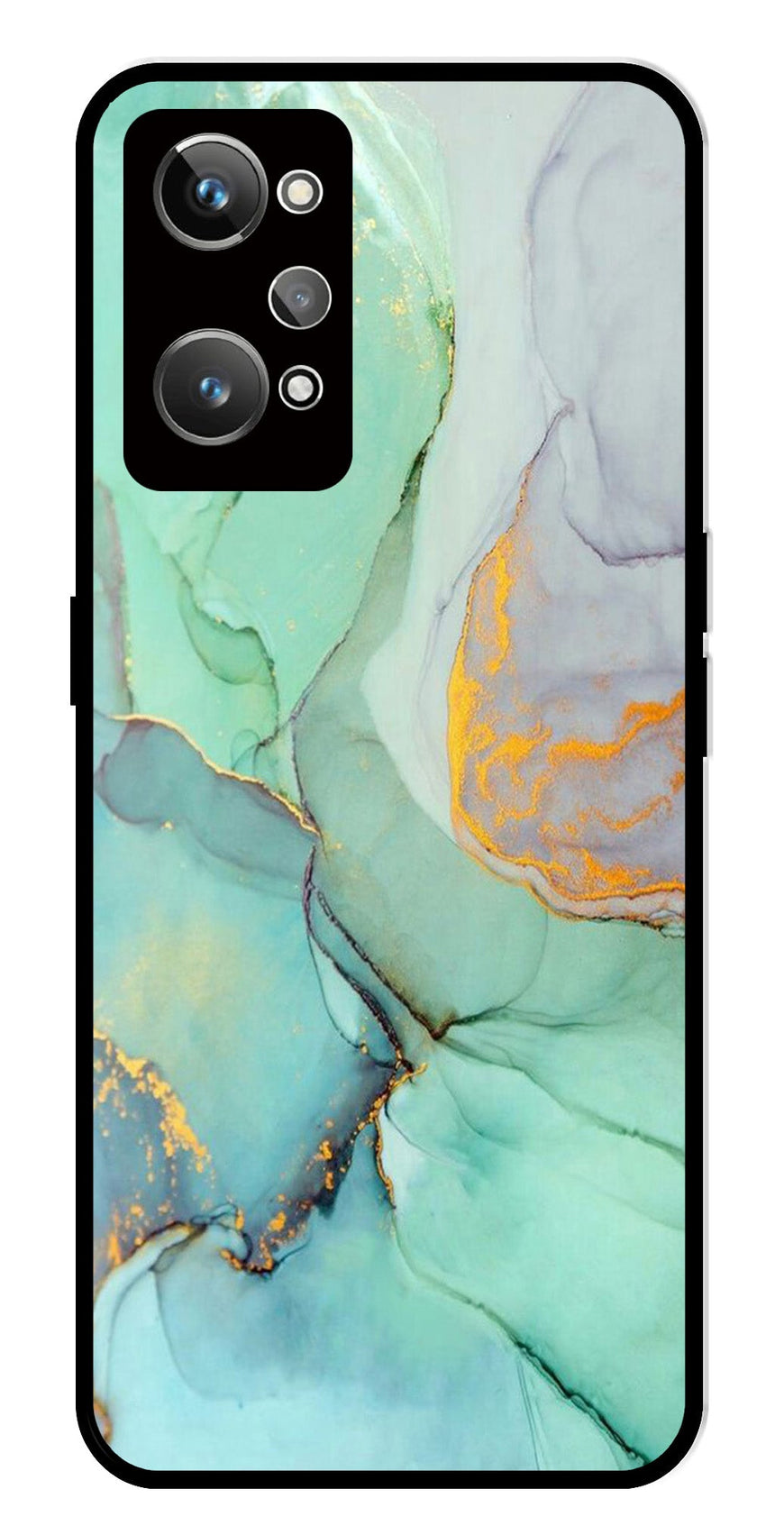 Marble Design Metal Mobile Case for Realme GT Neo 2   (Design No -46)