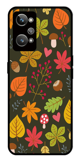 Leaves Design Metal Mobile Case for Realme GT Neo 2   (Design No -51)