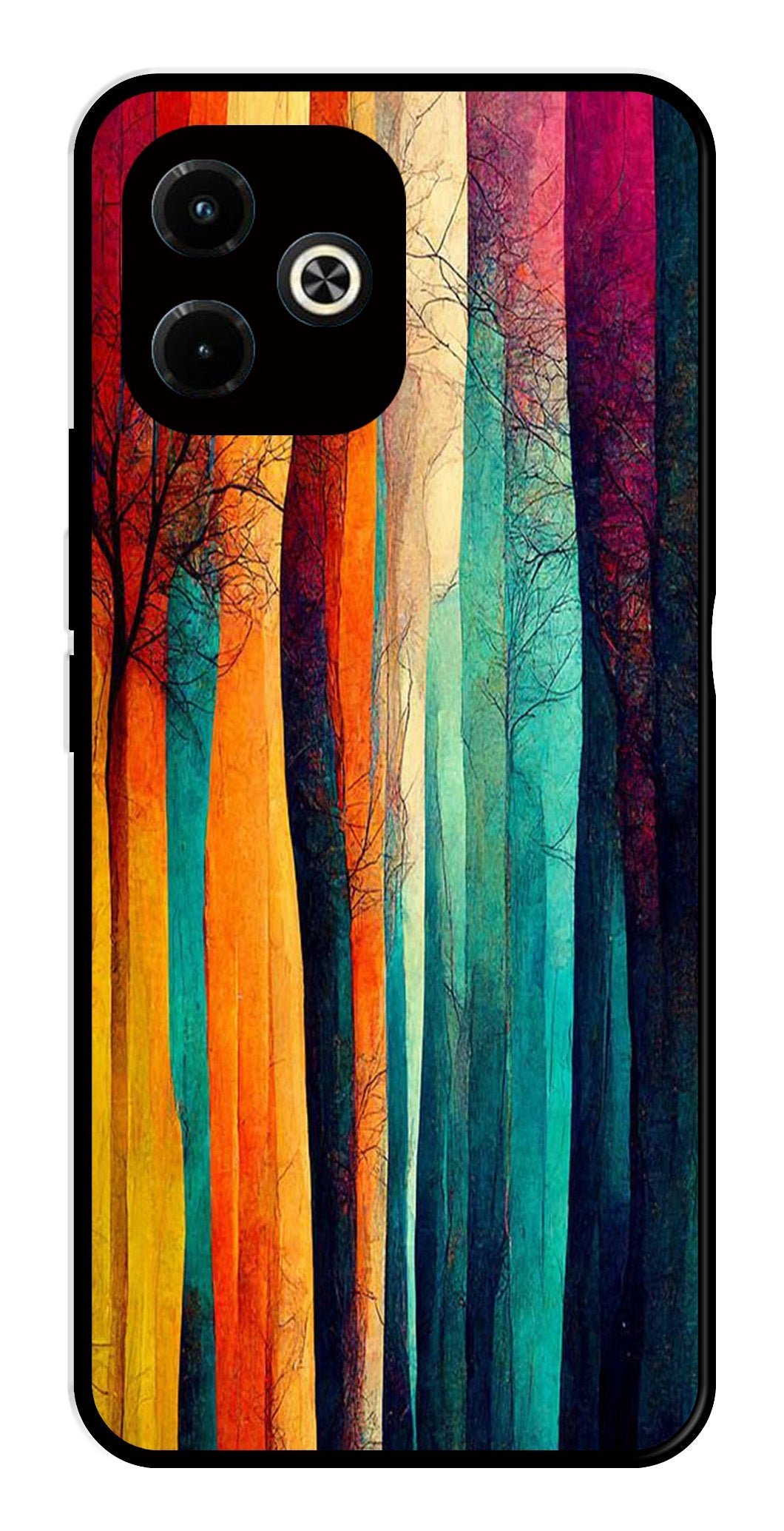 Modern Art Colorful Metal Mobile Case for Infinix Hot 40i   (Design No -47)