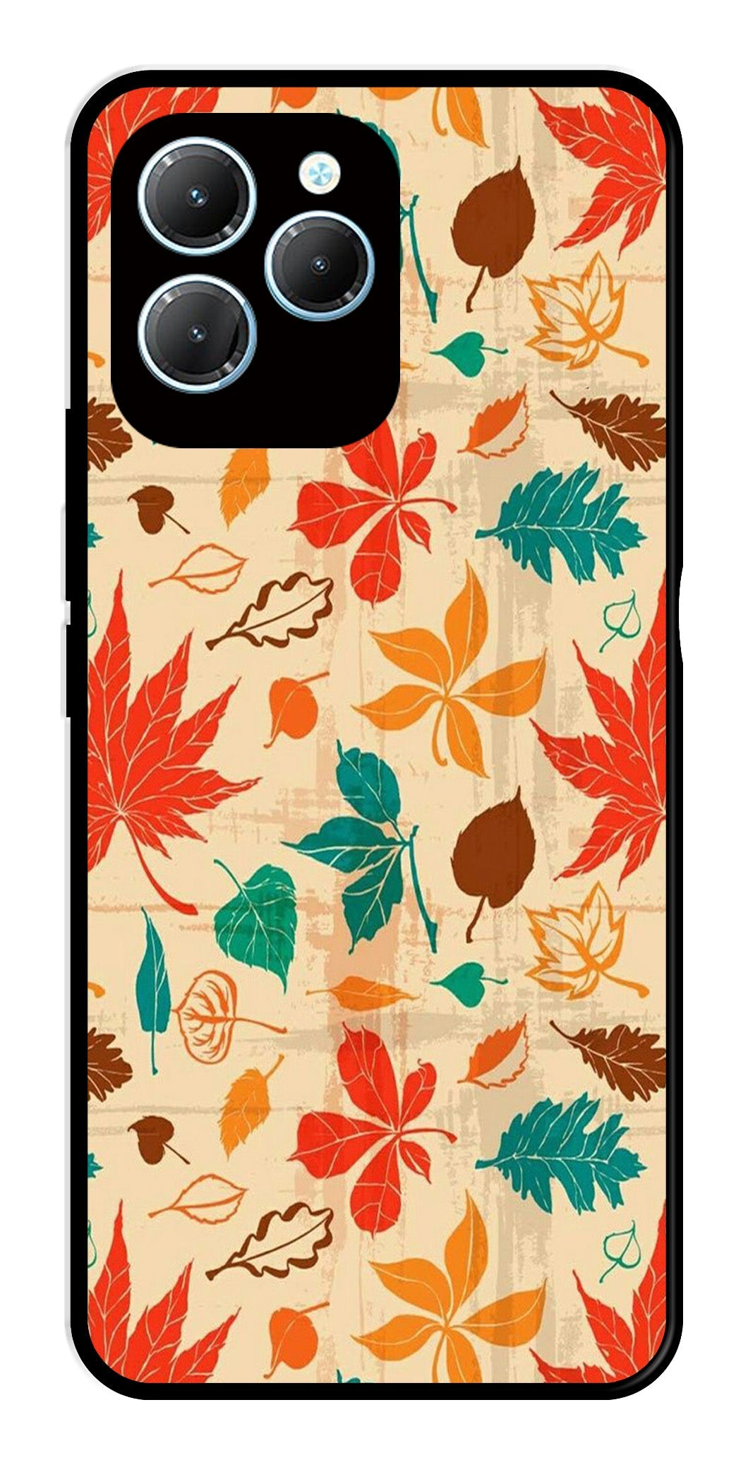 Leafs Design Metal Mobile Case for Infinix Hot 40 Pro   (Design No -14)