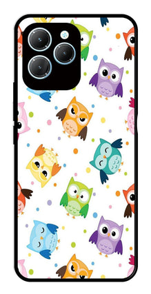 Owls Pattern Metal Mobile Case for Infinix Hot 40