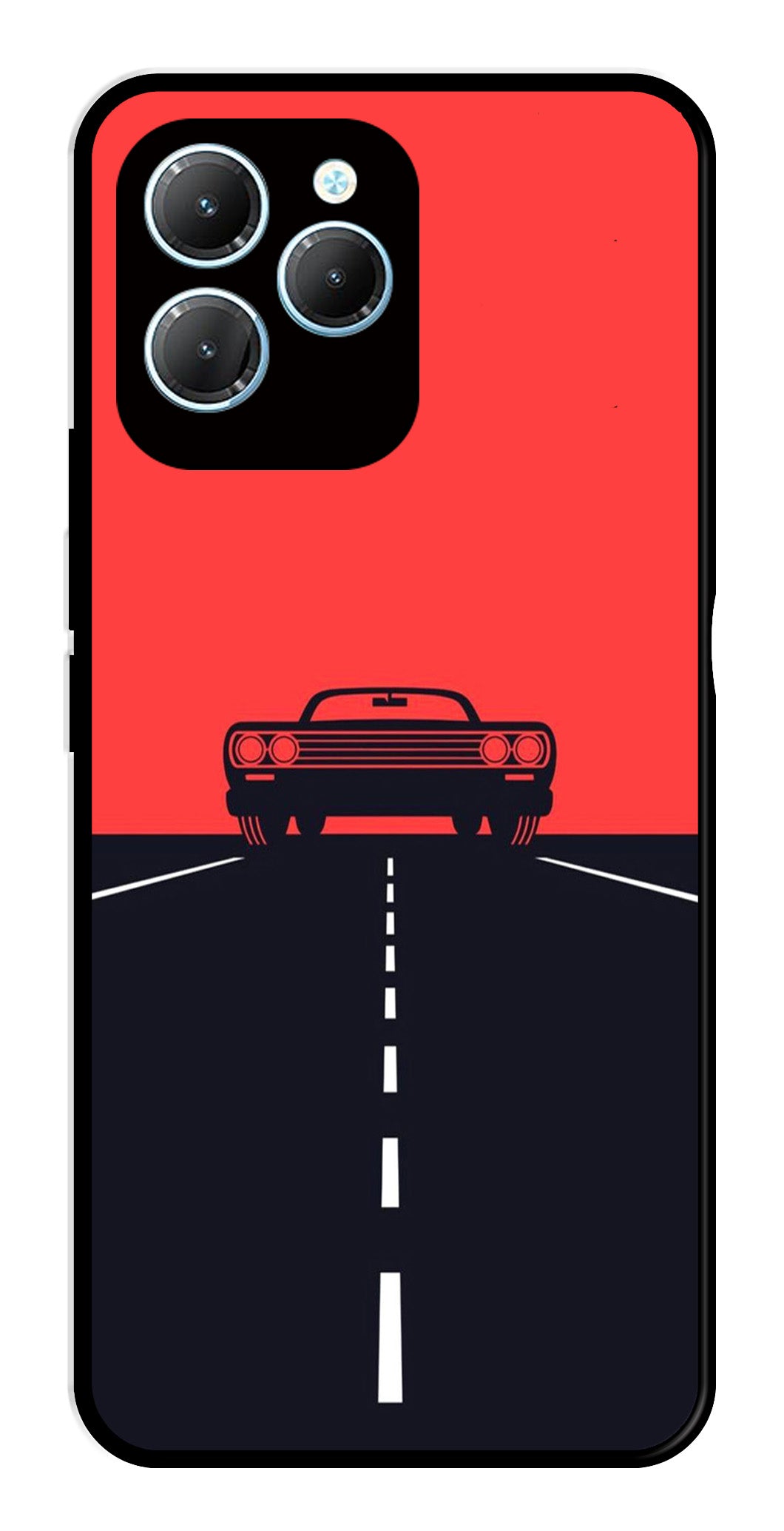 Car Lover Metal Mobile Case for Infinix Hot 40 Pro   (Design No -21)