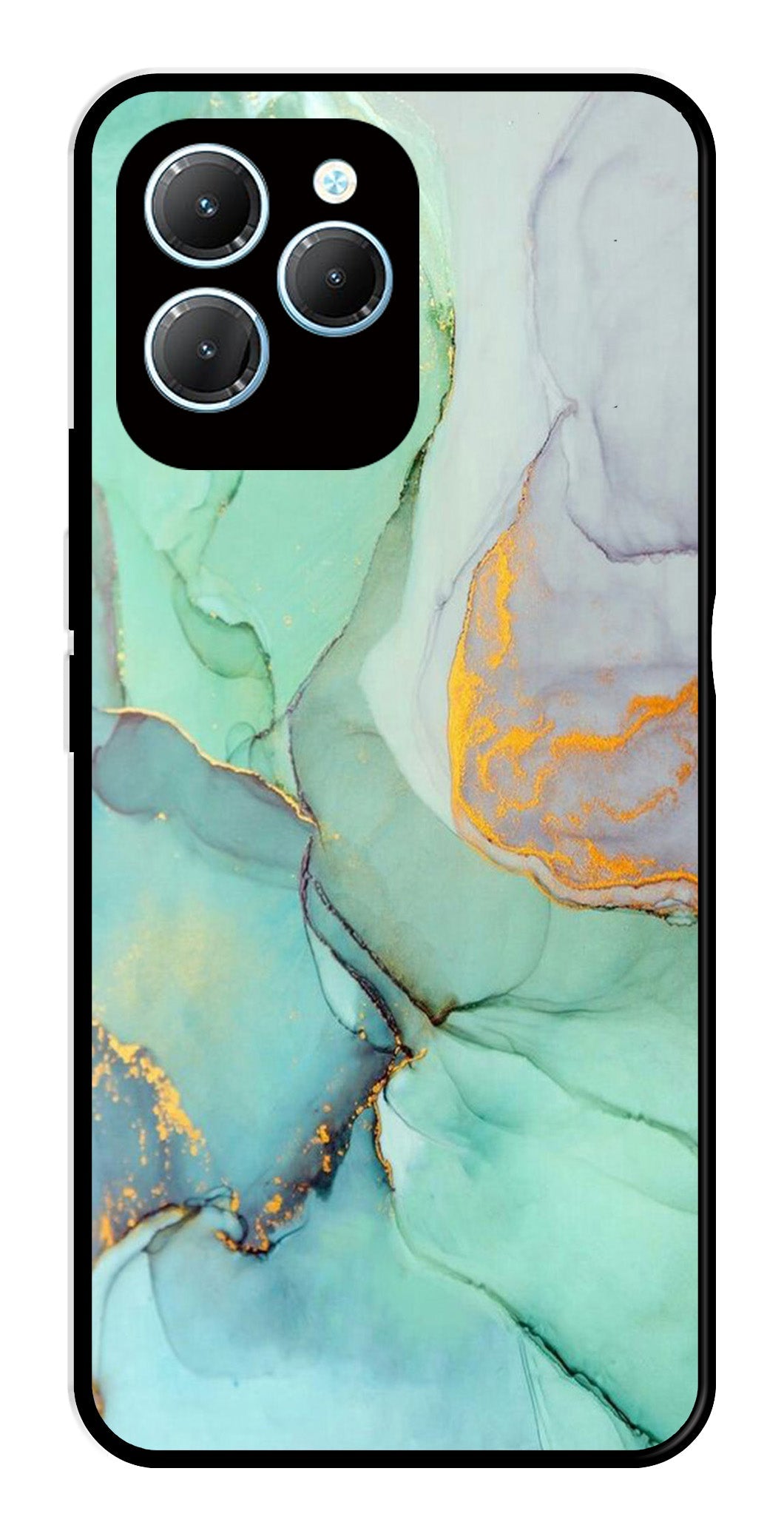 Marble Design Metal Mobile Case for Infinix Hot 40 Pro   (Design No -46)