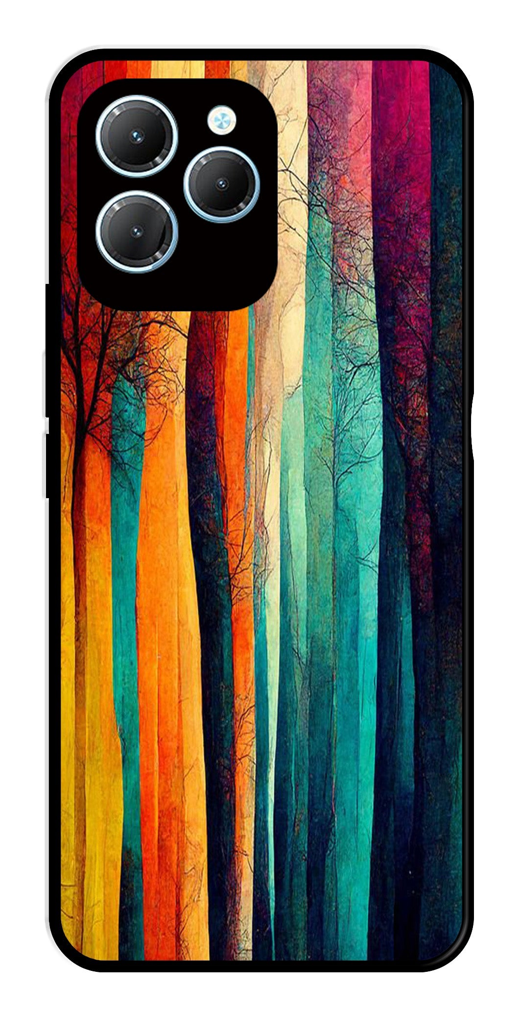 Modern Art Colorful Metal Mobile Case for Infinix Hot 40   (Design No -47)