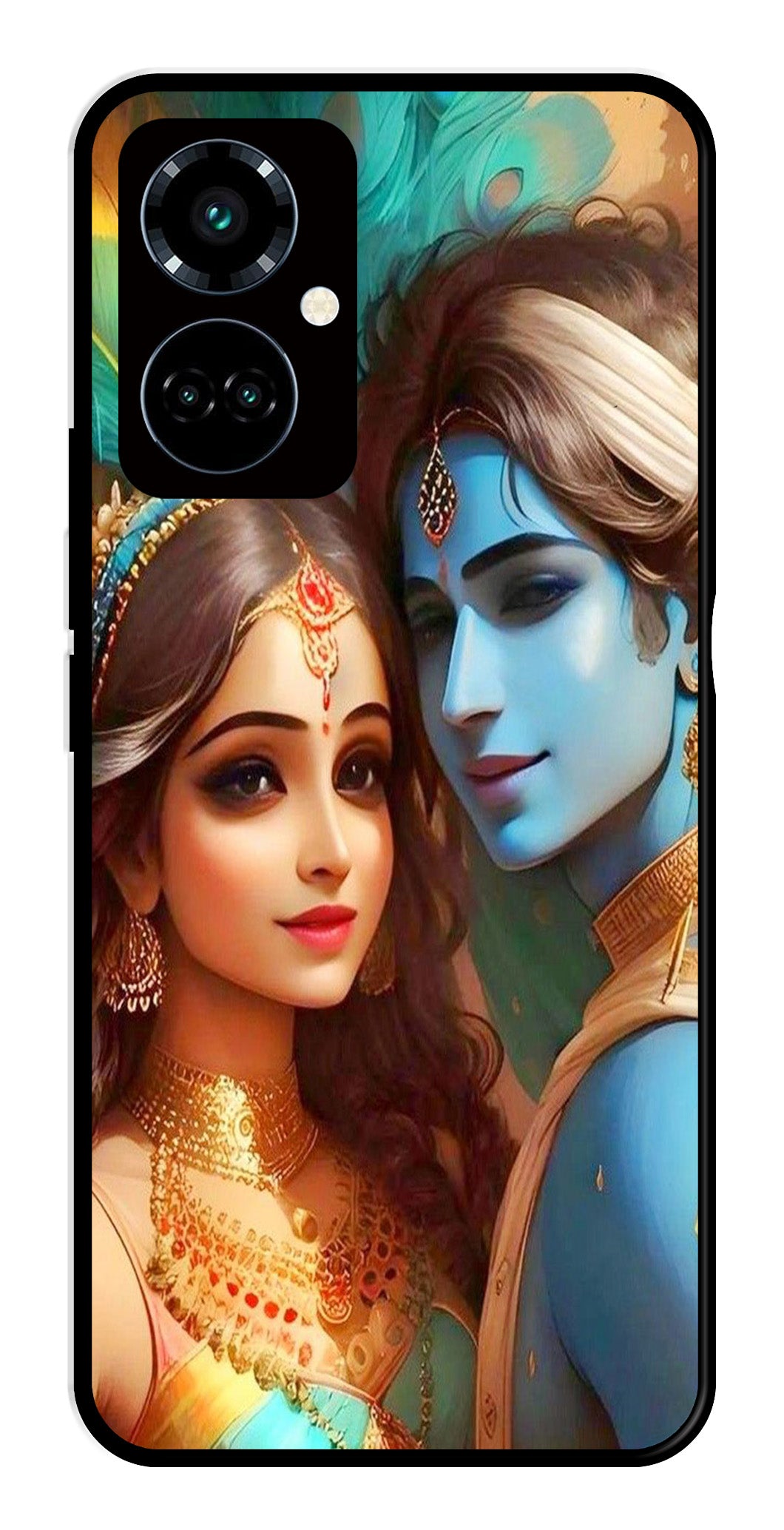 Lord Radha Krishna Metal Mobile Case for Tecno Camon 19 Pro 5G   (Design No -01)