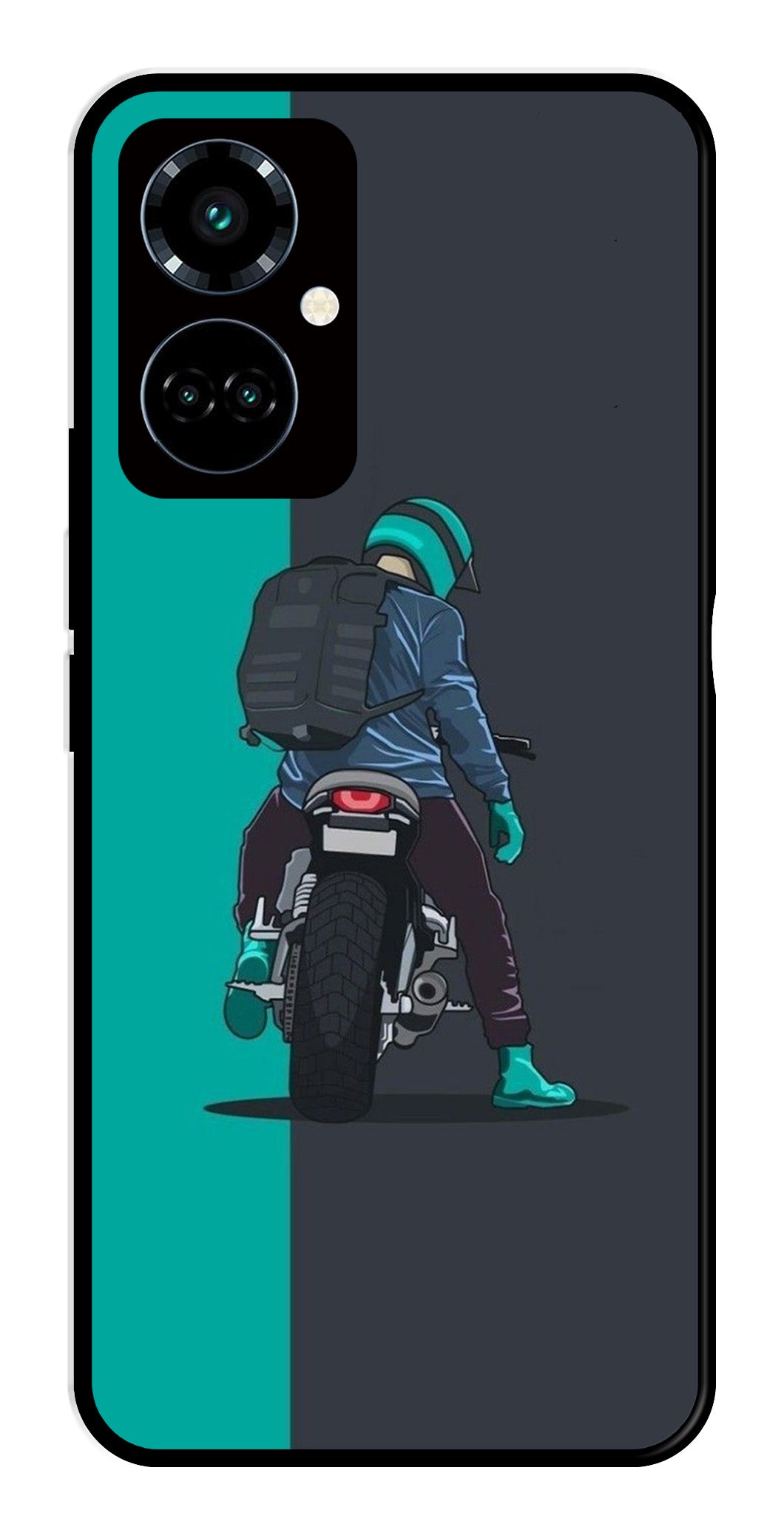 Bike Lover Metal Mobile Case for Tecno Camon 19 Pro 5G   (Design No -05)