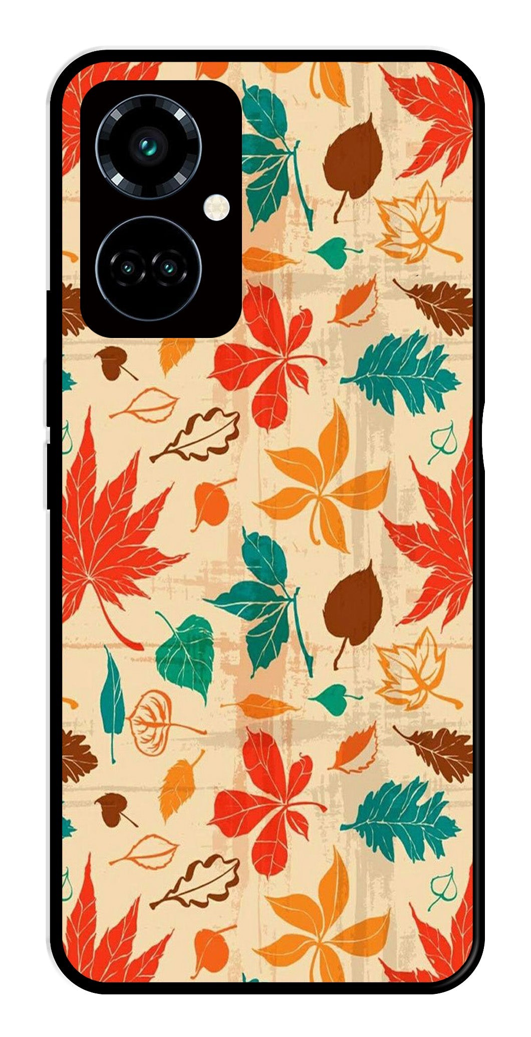 Leafs Design Metal Mobile Case for Tecno Camon 19 Pro 5G   (Design No -14)