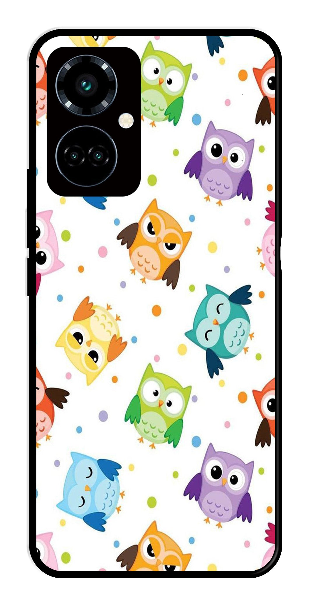 Owls Pattern Metal Mobile Case for Tecno Camon 19 Pro 5G   (Design No -20)