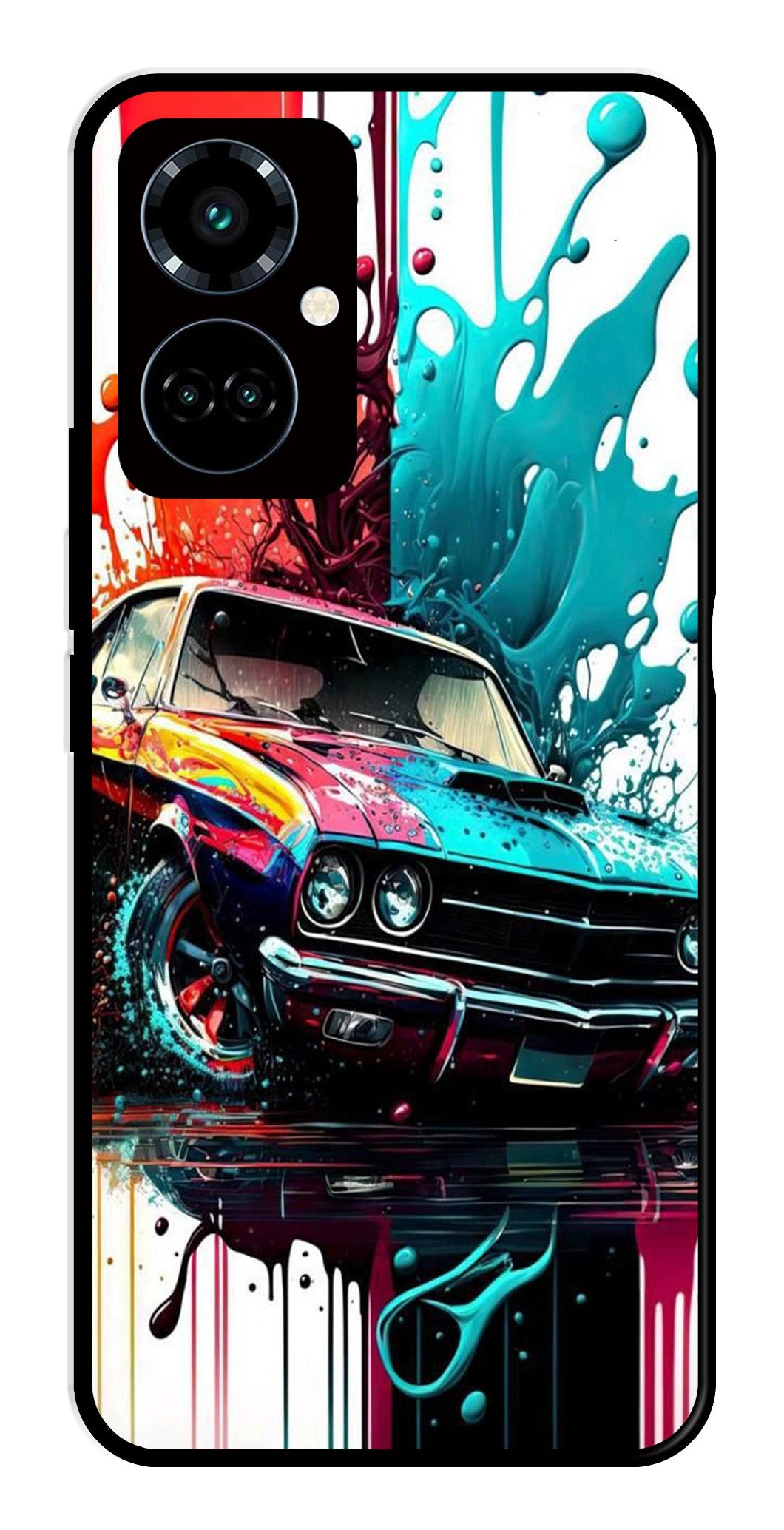 Vintage Car Metal Mobile Case for Tecno Camon 19 Pro 5G   (Design No -29)