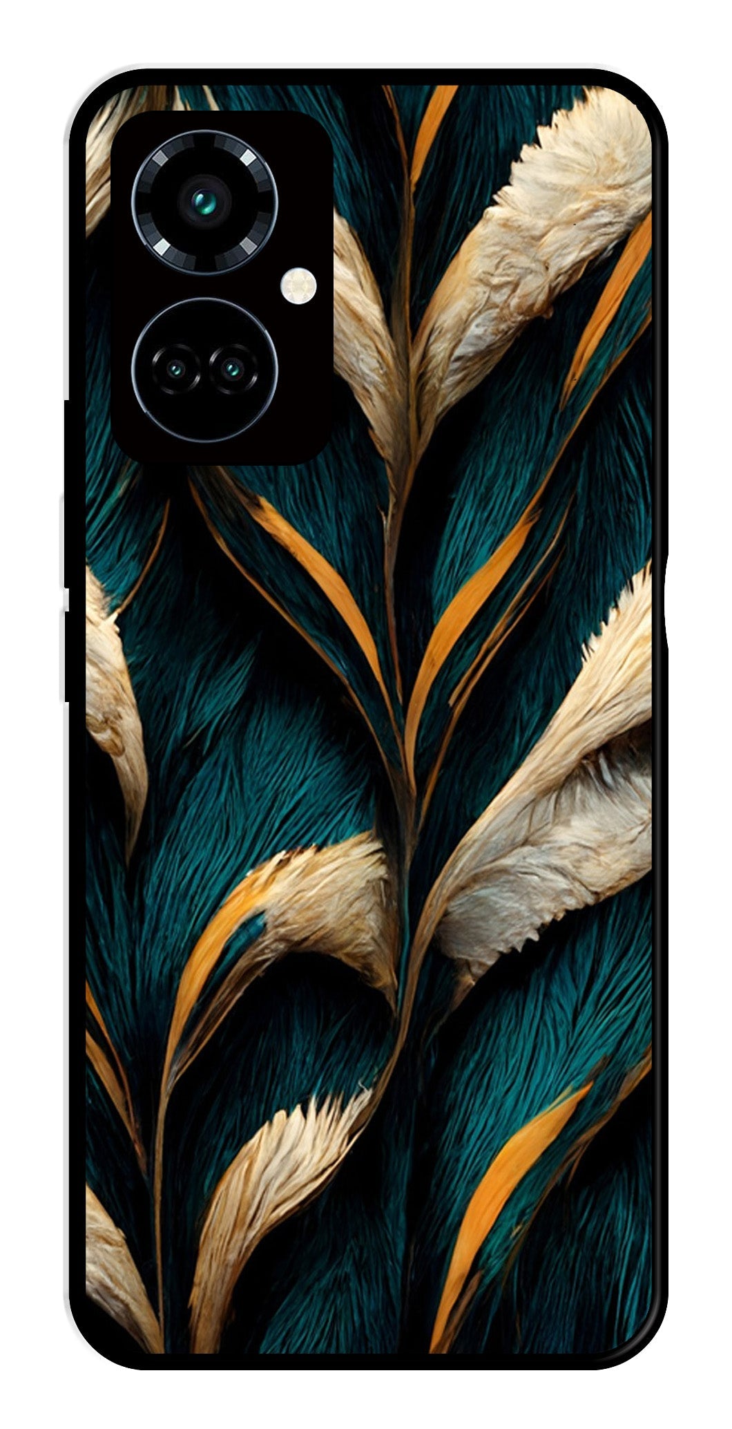 Feathers Metal Mobile Case for Tecno Camon 19 Pro 5G   (Design No -30)