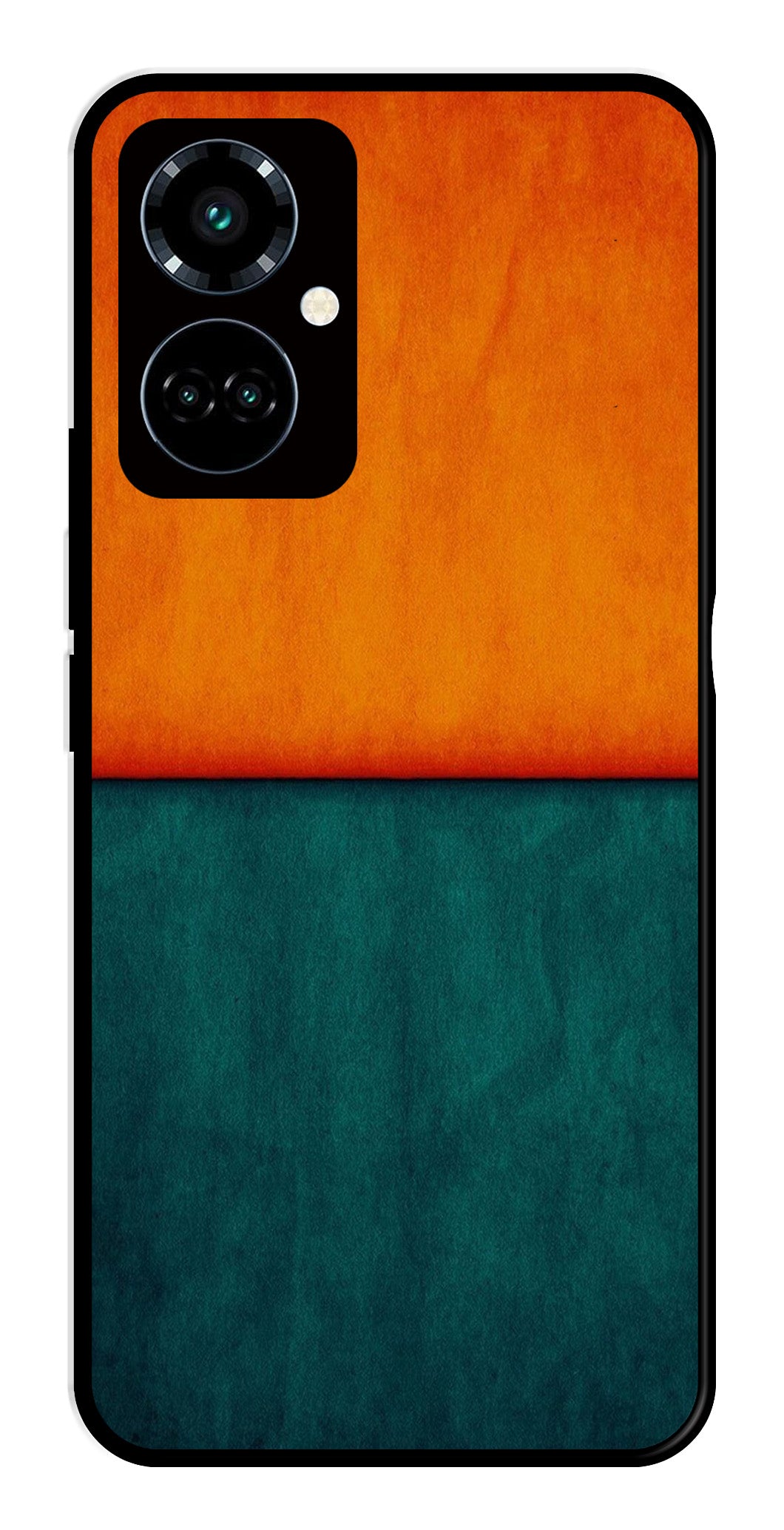 Orange Green Pattern Metal Mobile Case for Tecno Camon 19 Pro 5G   (Design No -45)