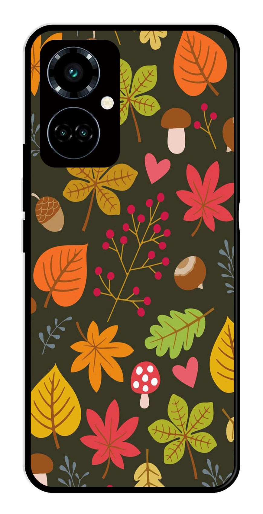 Leaves Design Metal Mobile Case for Tecno Camon 19 Pro 5G   (Design No -51)