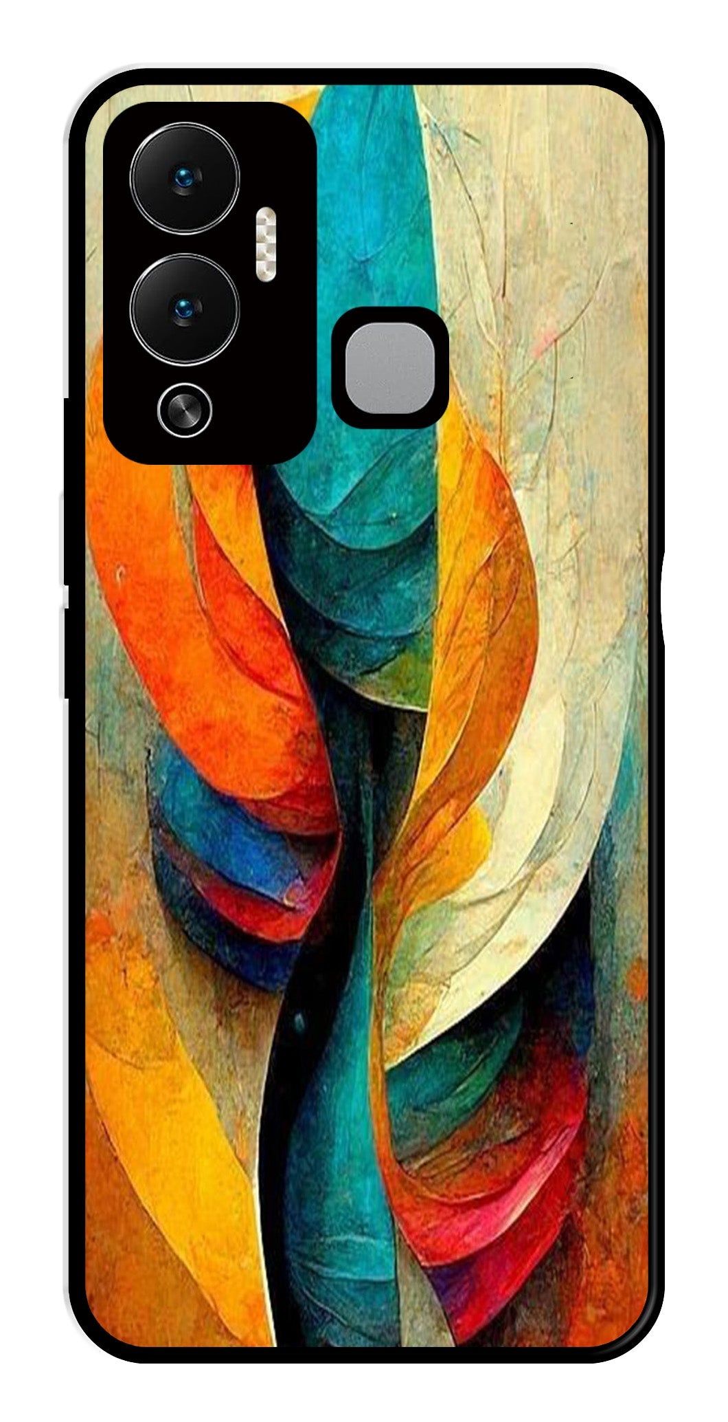 Modern Art Metal Mobile Case for Infinix Hot 12 Play   (Design No -11)