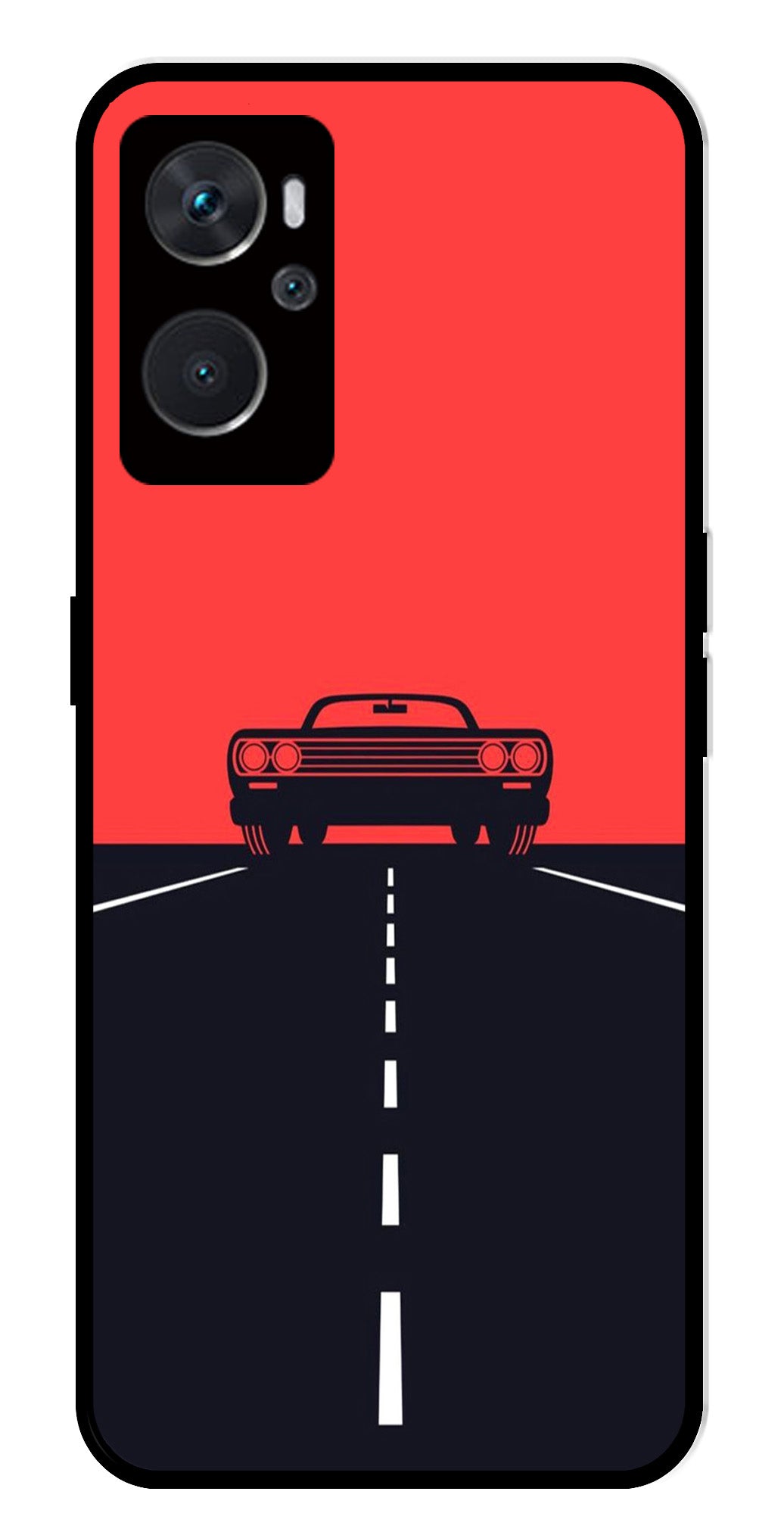 Car Lover Metal Mobile Case for Oppo K10 4G   (Design No -21)