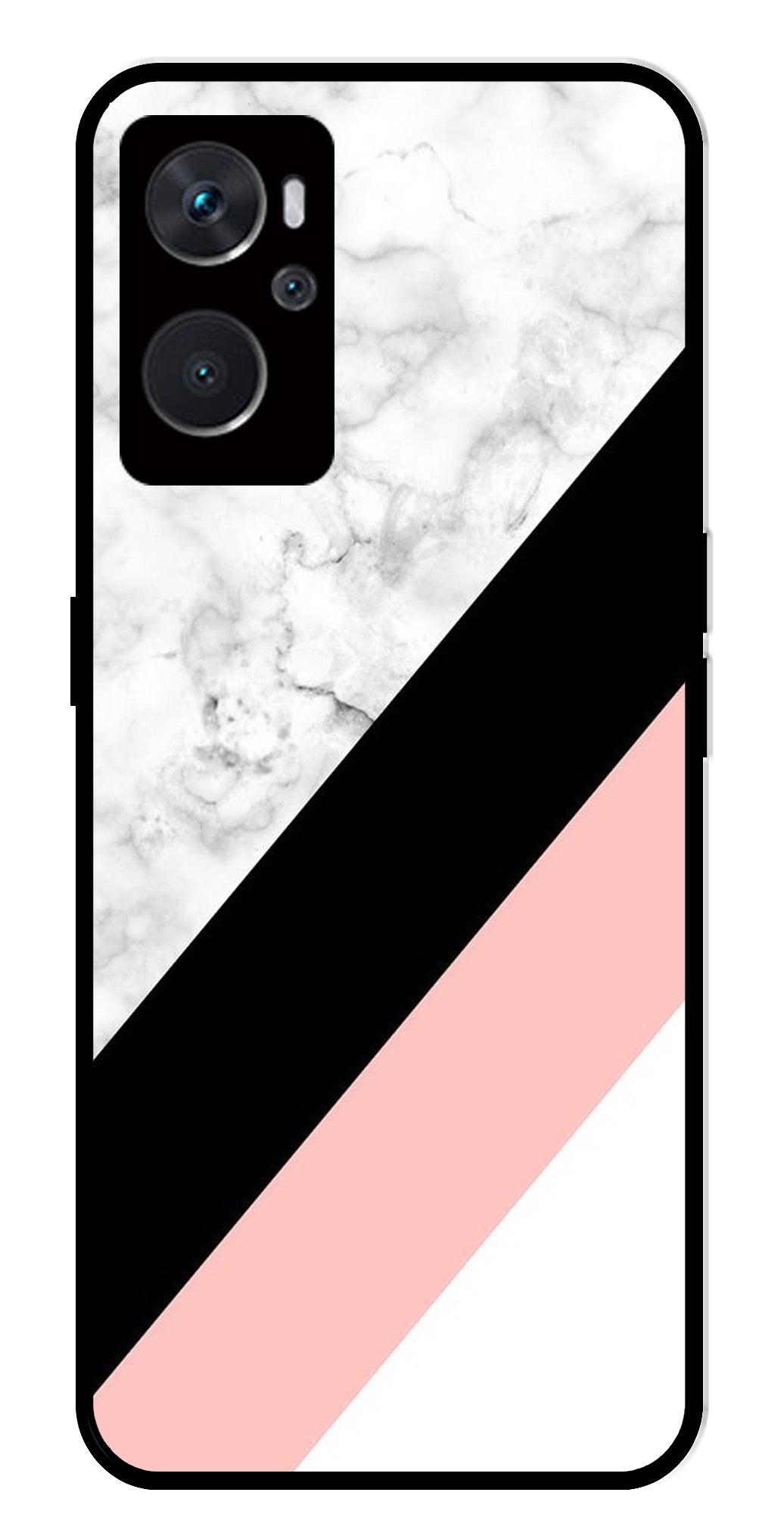 Marble Design Metal Mobile Case for Oppo K10 4G   (Design No -24)