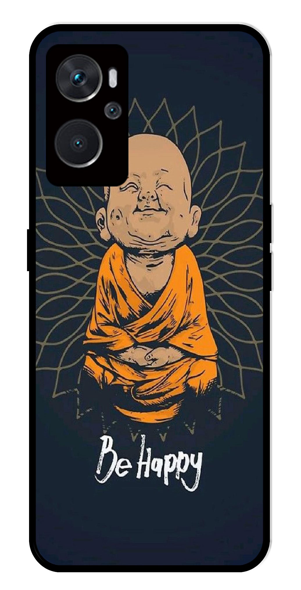 Be Happy Metal Mobile Case for Oppo K10 4G   (Design No -27)