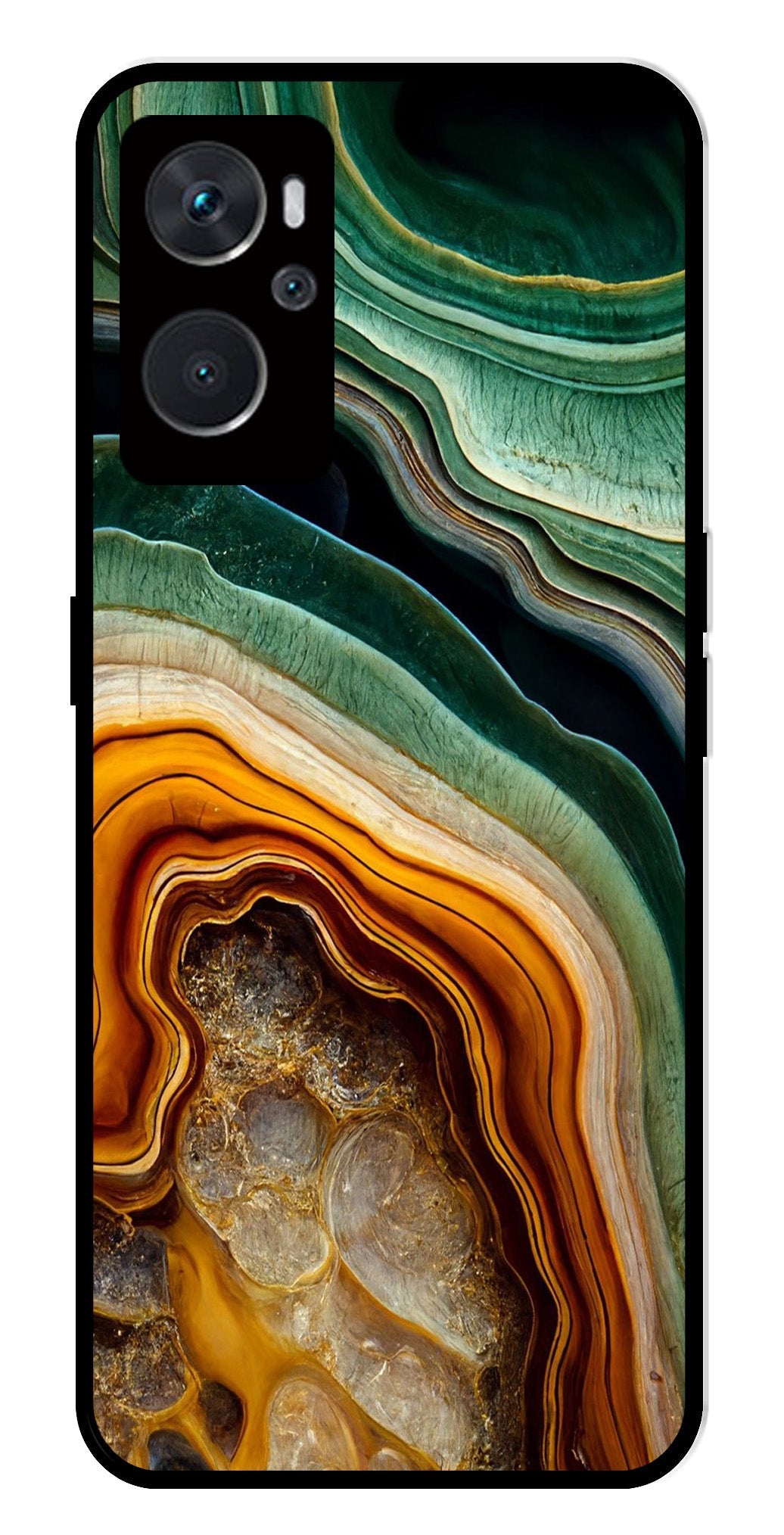 Marble Design Metal Mobile Case for Oppo K10 4G   (Design No -28)