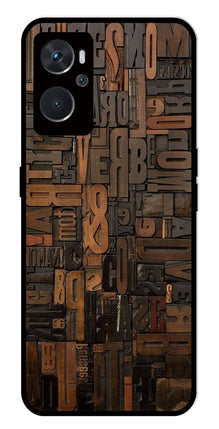 Alphabets Metal Mobile Case for Oppo K10 4G