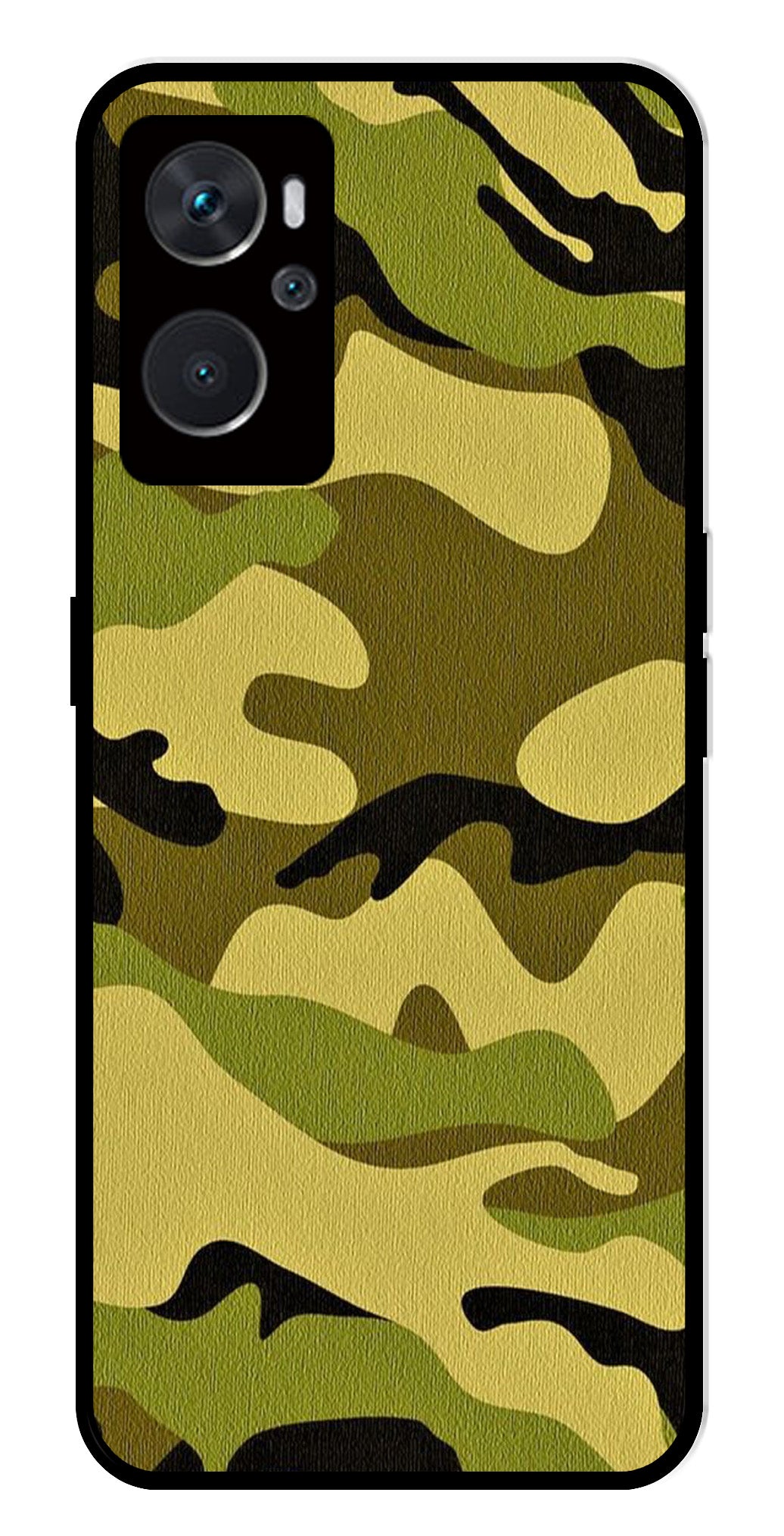 Army Pattern Metal Mobile Case for Oppo K10 4G   (Design No -35)