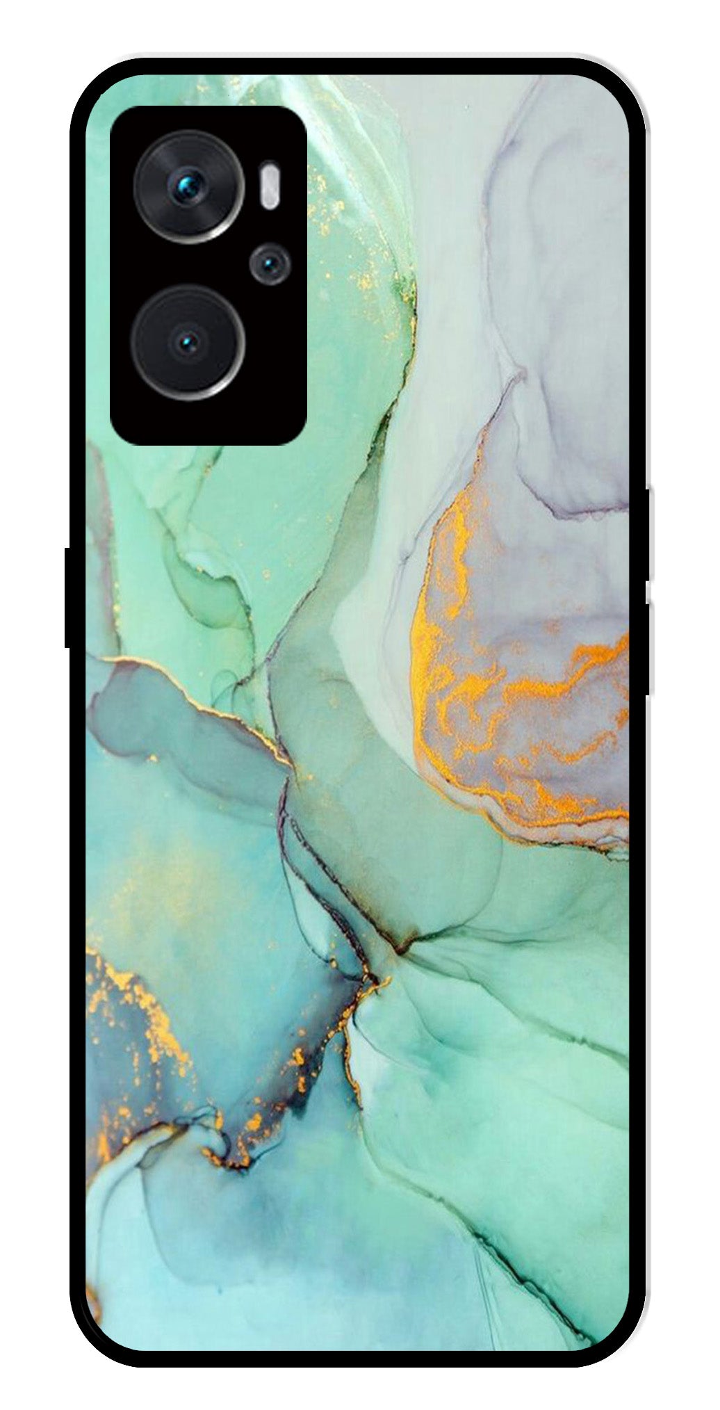 Marble Design Metal Mobile Case for Oppo K10 4G   (Design No -46)