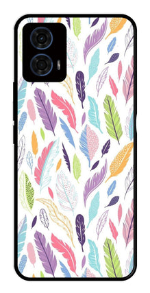 Colorful Feathers Metal Mobile Case for Moto G24 Power