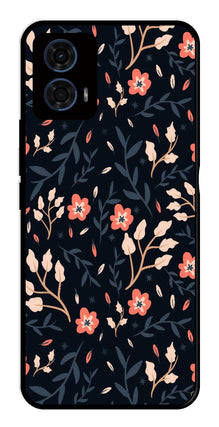 Floral Pattern Metal Mobile Case for Moto G24 Power