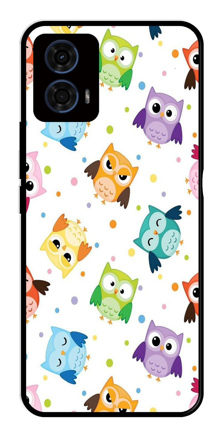 Owls Pattern Metal Mobile Case for Moto G24 Pro   (Design No -20)