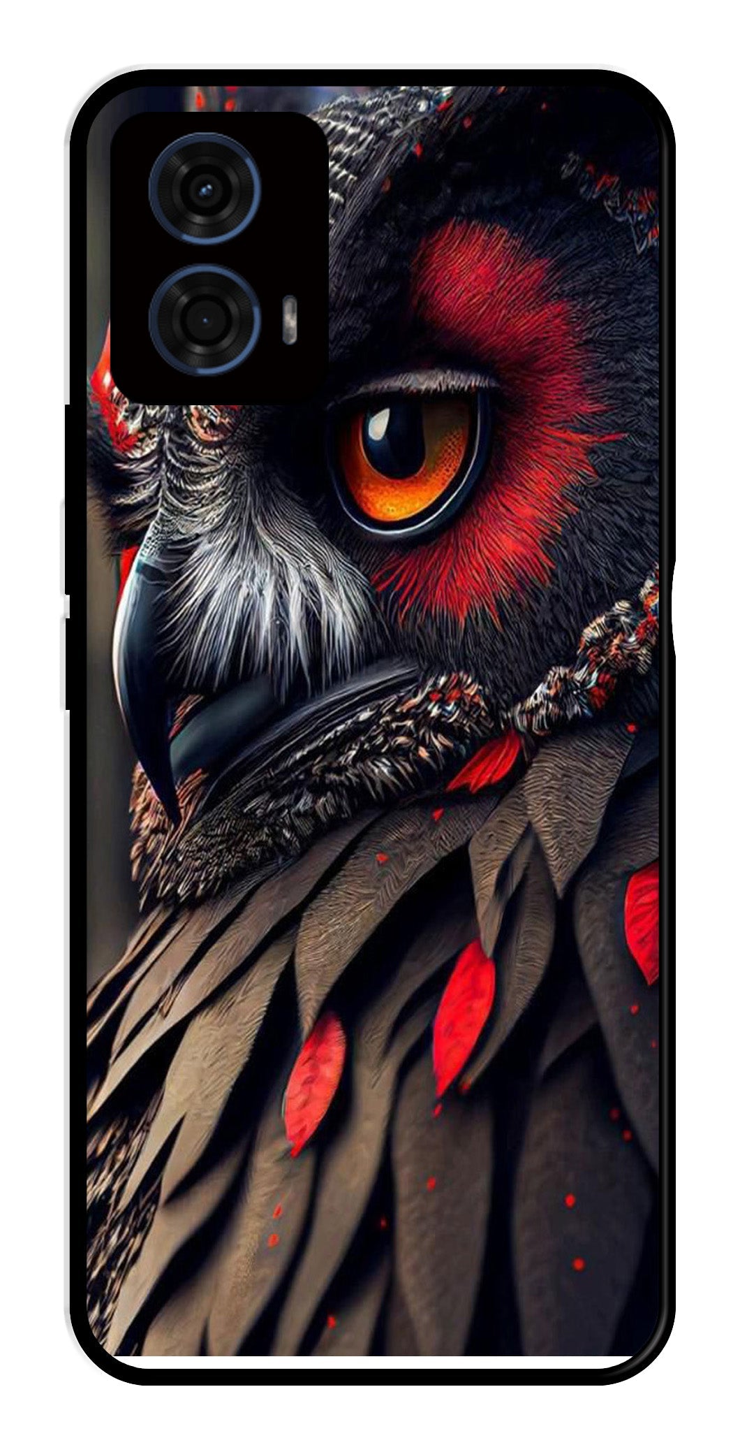 Owl Design Metal Mobile Case for Moto G24 Power   (Design No -26)