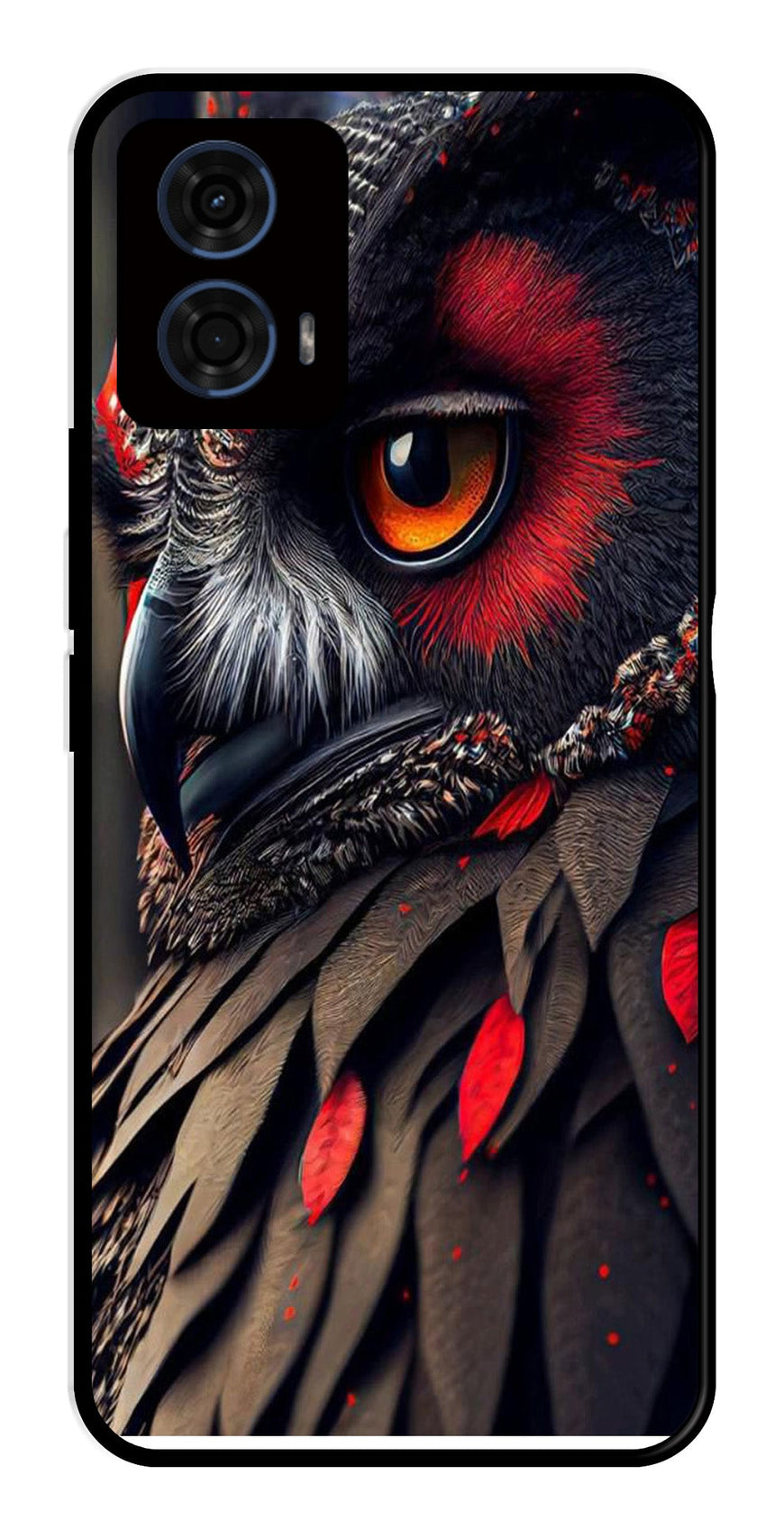 Owl Design Metal Mobile Case for Moto G24 Power   (Design No -26)