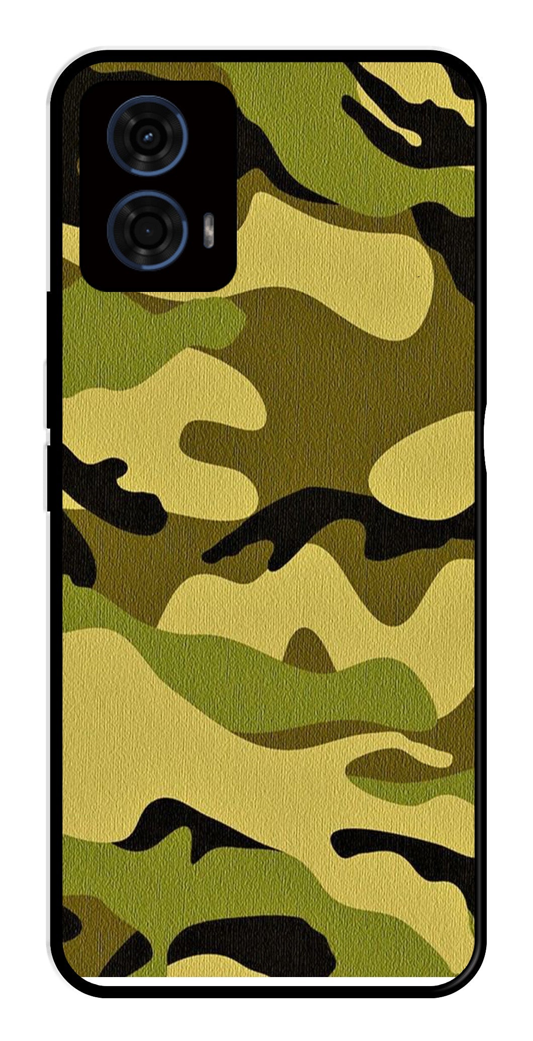 Army Pattern Metal Mobile Case for Moto G24 Power   (Design No -35)