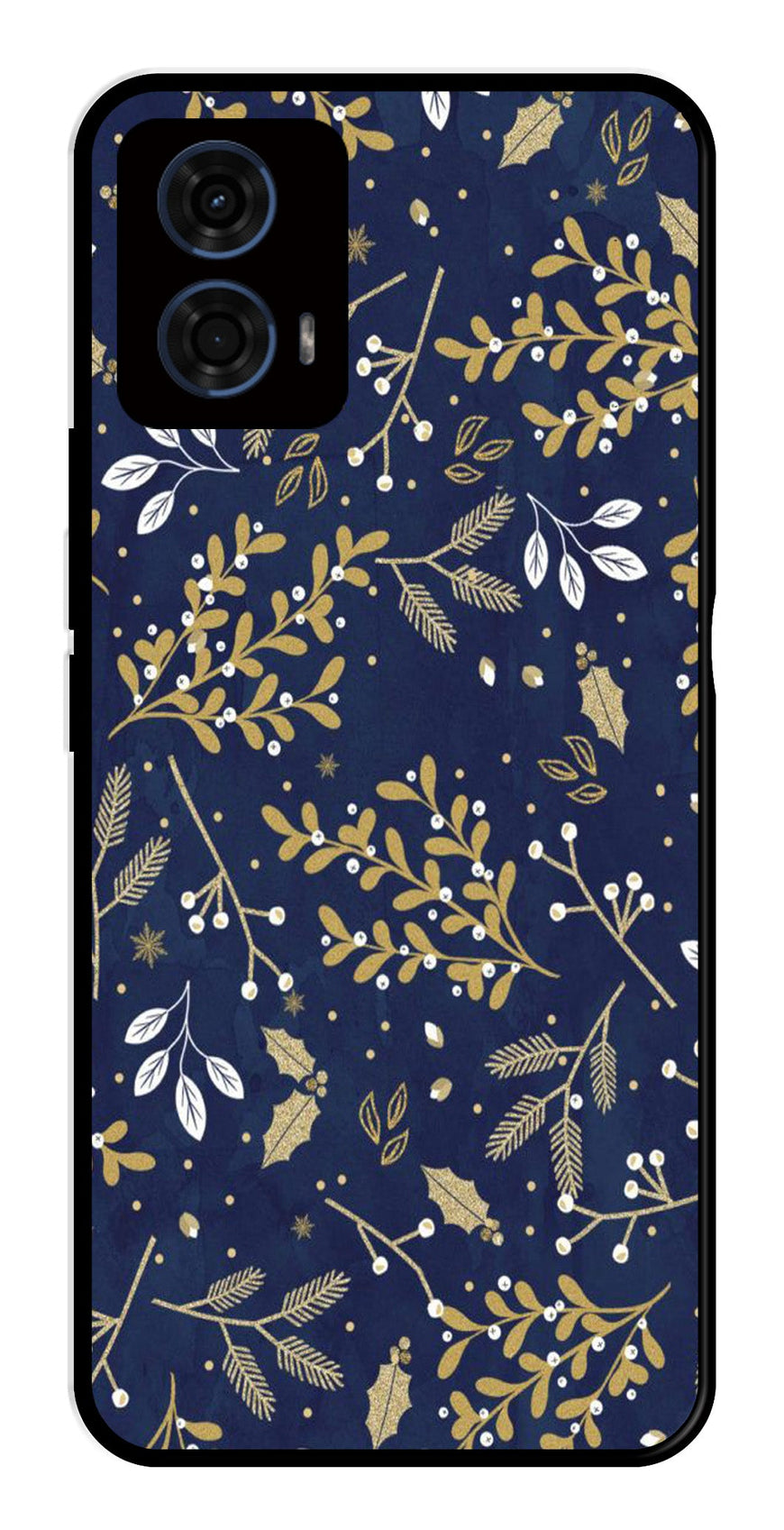 Floral Pattern  Metal Mobile Case for Moto G24 Pro   (Design No -52)