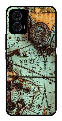 Map Design Metal Mobile Case for Moto G24 Power