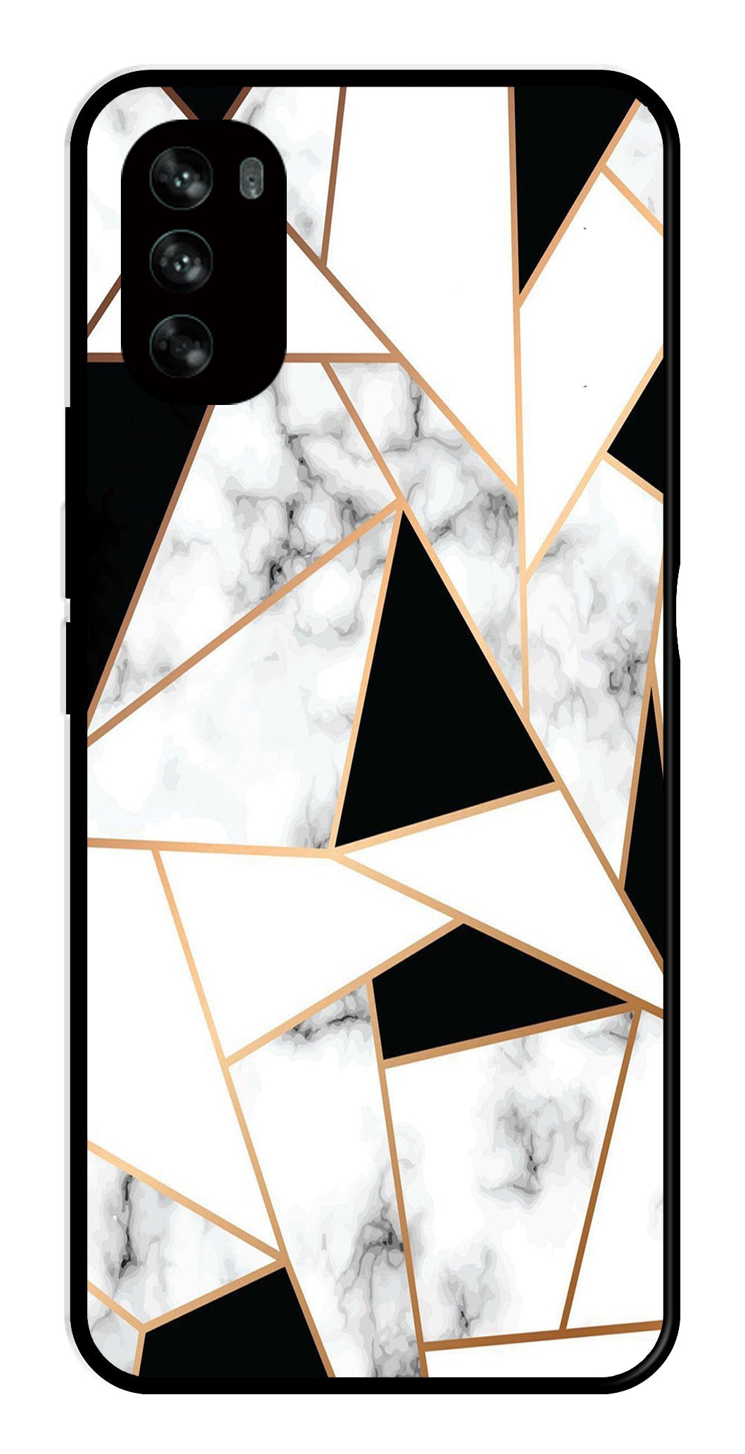 Marble Design2 Metal Mobile Case for Moto G62   (Design No -08)