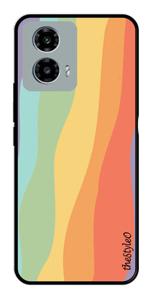 Muted Rainbow Metal Mobile Case for Moto G13